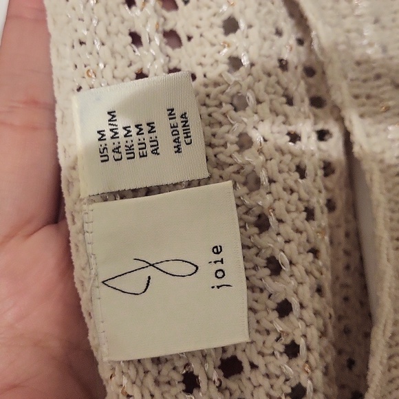 Nwt Joie cream knit sweater size medium - Picture 4 of 8